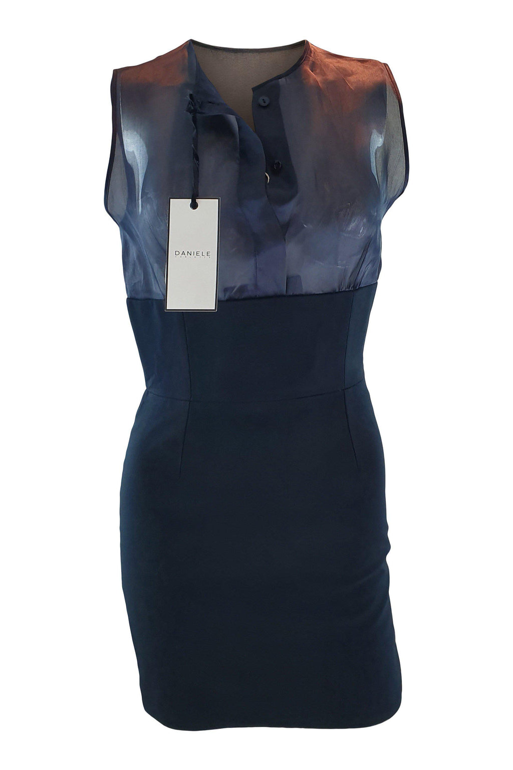 DANIELE CARLOTTA Black Silk Semi Sheer Micro Mini Dress (IT 40)-Daniele Carlotta-The Freperie