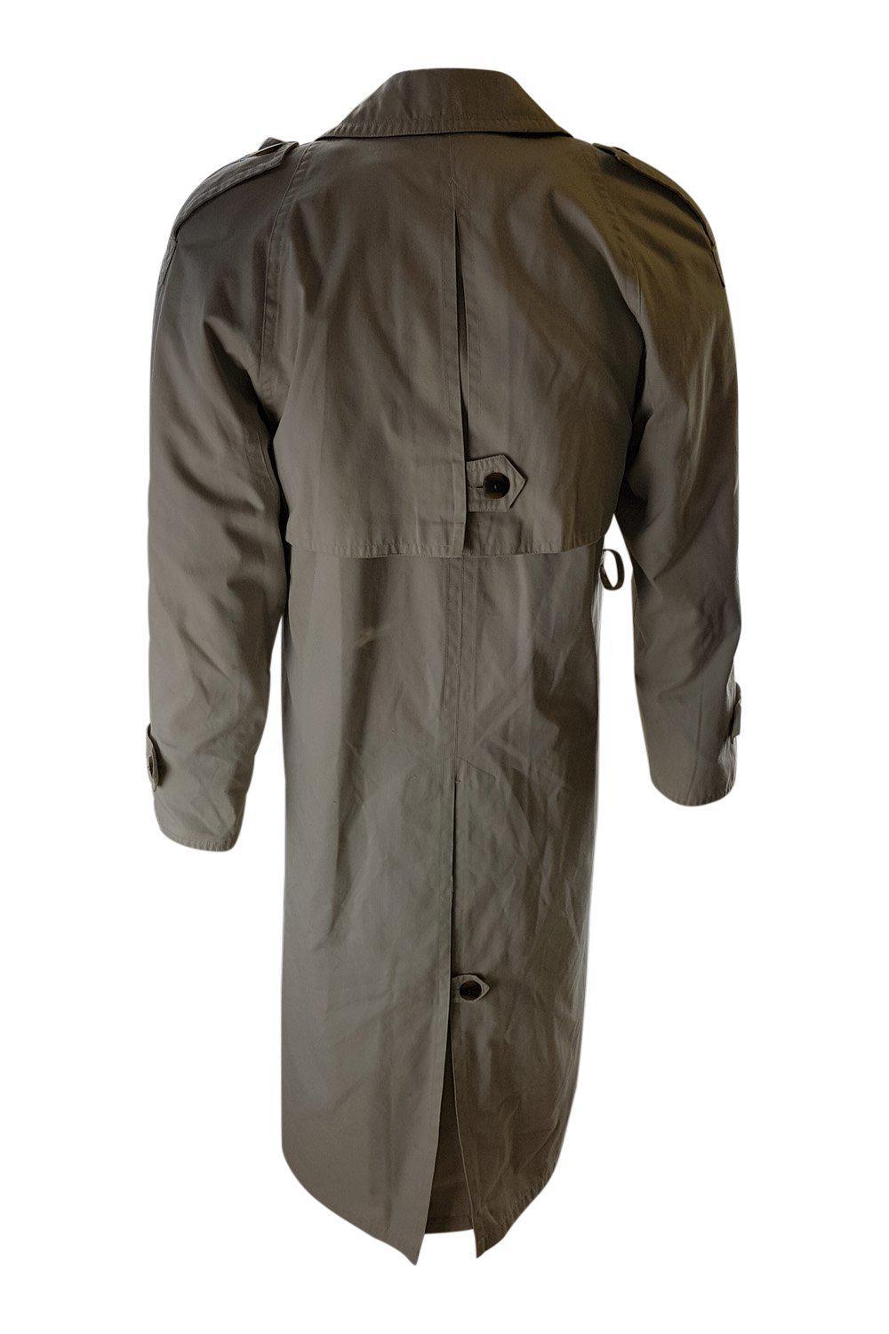 DAVID BARRY Vintage Classic Cream Double Breasted Trench Coat (10)-David Barry-The Freperie