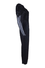 Load image into Gallery viewer, DIANE FREIS Vintage Beaded Black Cocktail Dress (S)-Diane Freis-The Freperie

