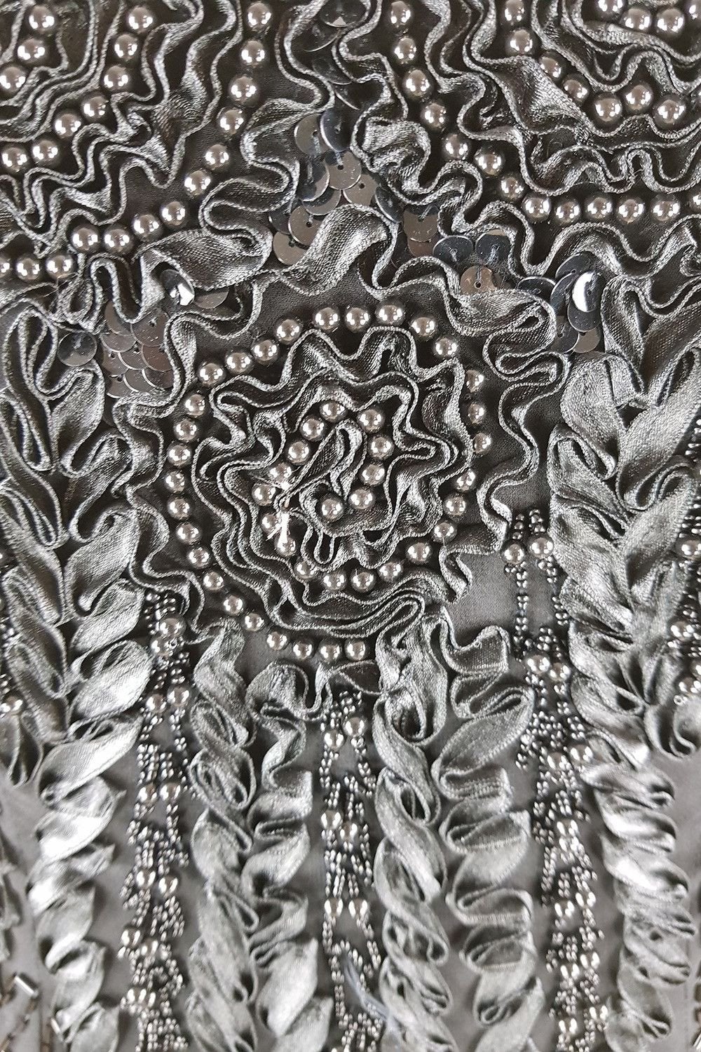 DIANE FREIS Vintage Beaded Black Cocktail Dress (S)-Diane Freis-The Freperie