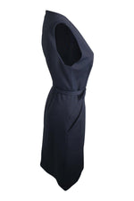 Load image into Gallery viewer, DIANE VON FURSTENBERG Black Twill Nula Shift Dress (6)-Diane Von Furstenberg-The Freperie
