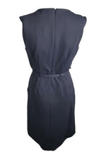Load image into Gallery viewer, DIANE VON FURSTENBERG Black Twill Nula Shift Dress (6)-Diane Von Furstenberg-The Freperie
