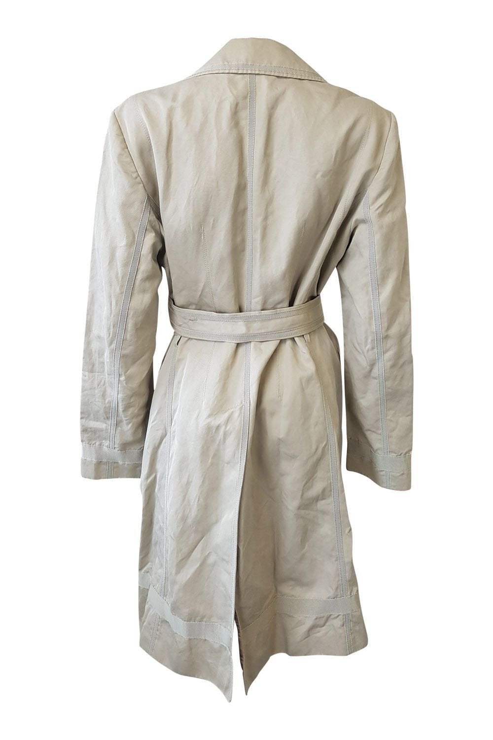 DKNY Cotton Belted Trench Coat (UK 14)-DKNY-The Freperie