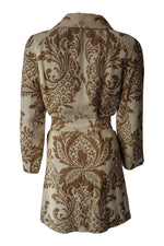 Load image into Gallery viewer, DKNY Linen Blend Floral Print Brown Jacket (UK 8)-DKNY-The Freperie
