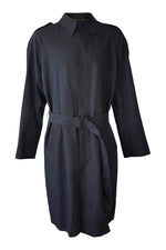 Load image into Gallery viewer, DOLCE &amp; GABBANA Black Cotton Blend Belted Mac (54)-Dolce &amp; Gabbana-The Freperie
