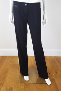 DOLCE & GABBANA Wool and Silk Mix Tuxedo Trousers (42)-Dolce & Gabbana-The Freperie