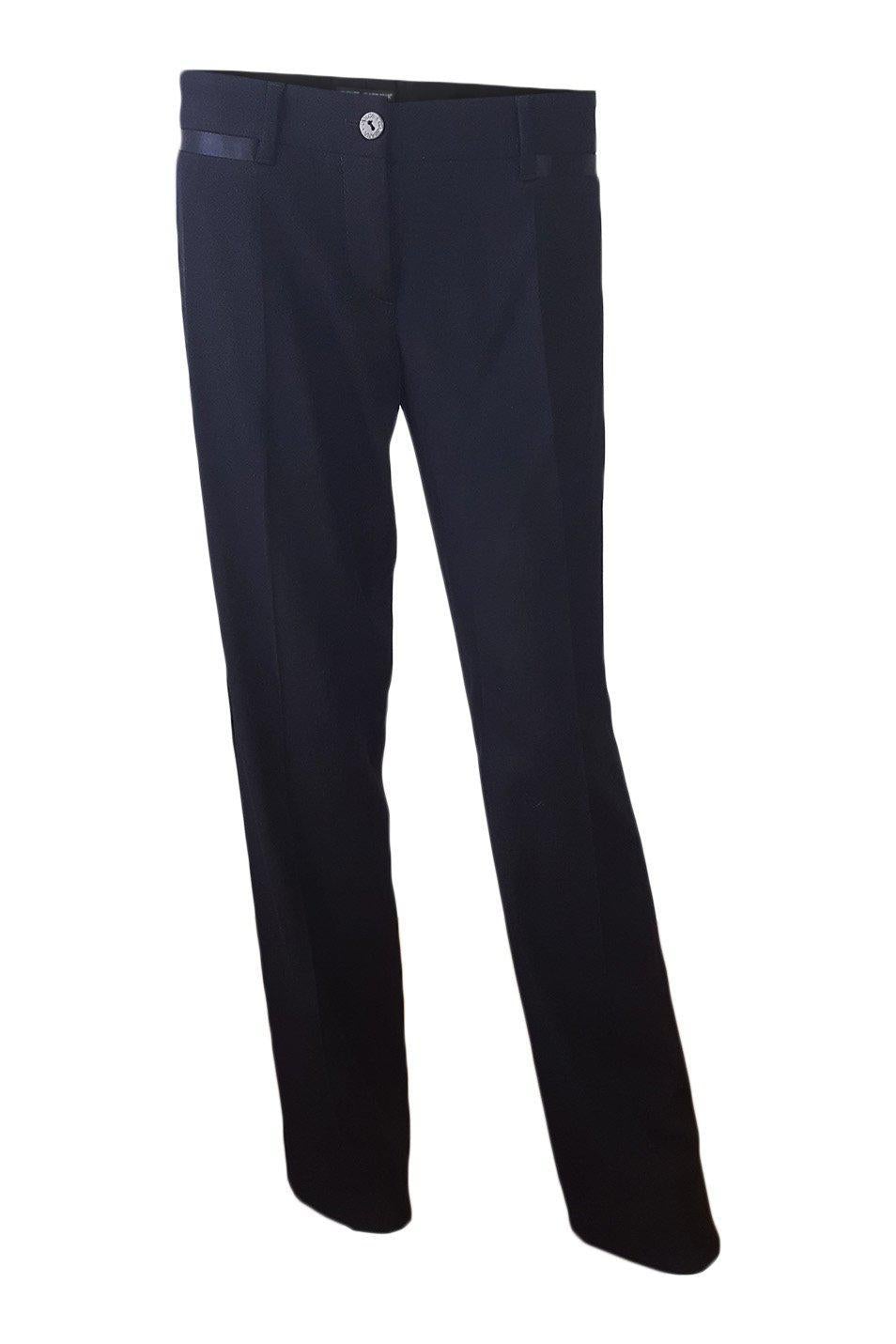 DOLCE & GABBANA Wool and Silk Mix Tuxedo Trousers (42)-Dolce & Gabbana-The Freperie