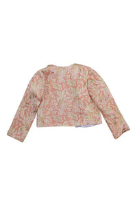 DOLCE & GABBANA KIDS Girl's Coral and Gold Brocade Button Front Jacket (5)-Dolce & Gabbana-The Freperie