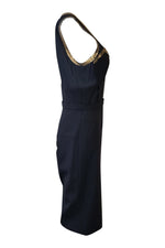 Load image into Gallery viewer, DOLCE &amp; GABBANA Sleeveless Black Shift Dress (UK 8)-Dolce &amp; Gabbana-The Freperie
