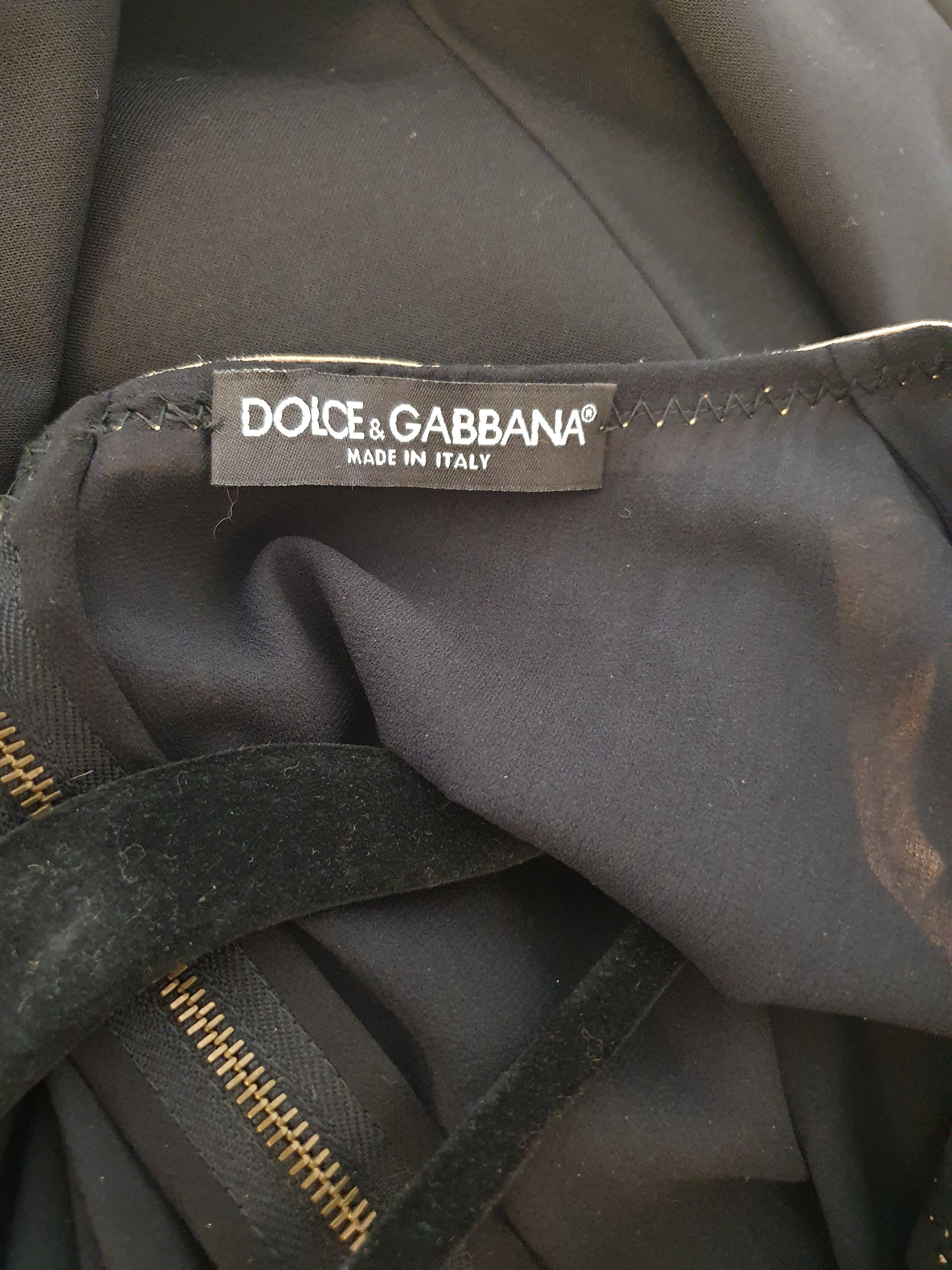 DOLCE & GABBANA Sleeveless Black Shift Dress (UK 8)-Dolce & Gabbana-The Freperie