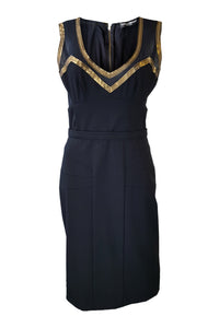 DOLCE & GABBANA Sleeveless Black Shift Dress (UK 8)-Dolce & Gabbana-The Freperie
