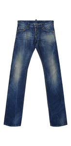DSQUARED2 Men's Straight leg distressed Skinny Jeans (W32 L36)-DSquared2-The Freperie