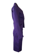 Load image into Gallery viewer, DSQUARED2 Purple Cotton Tailored Two Piece Skirt Suit (42)-DSquared2-The Freperie

