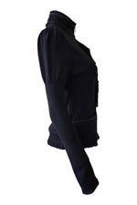 Load image into Gallery viewer, D EXTERIOR Black Wool Jacket (S)-D Exterior-The Freperie
