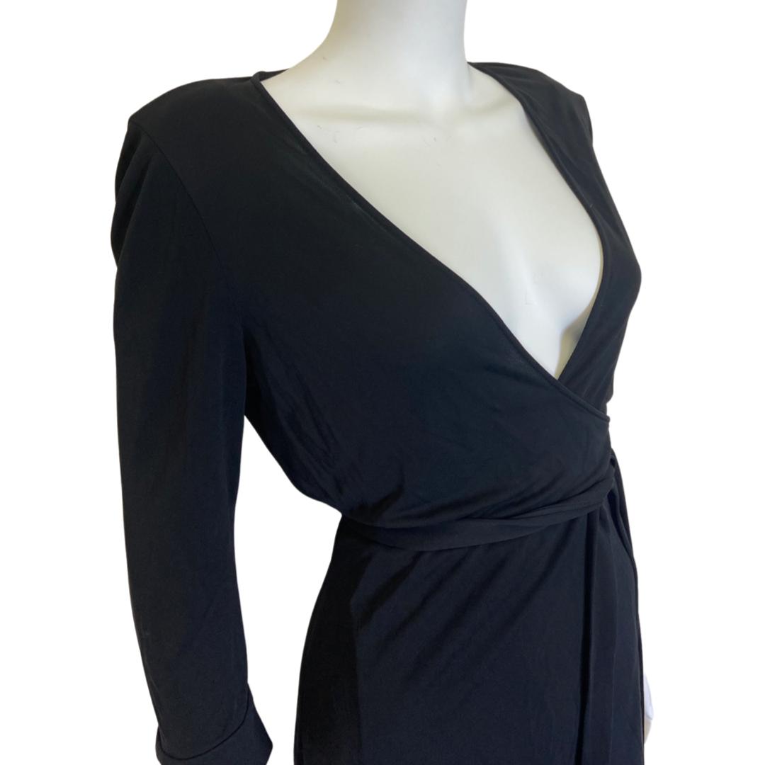 Diane Von Furstenberg Wrap around dress Black UK 10 | US 6 The Freperie Diane Von Furstenberg Wrap around dress Black UK 10 | US 6 The Freperie