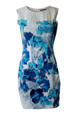Load image into Gallery viewer, ELIE TAHARI Floral Print Sleeveless Shift Dress (UK 8)-Elie Tahari-The Freperie
