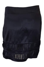 Load image into Gallery viewer, ELOISE ROSE Monaco Black Silk Mini Skirt (36)-Eloise Rose-The Freperie
