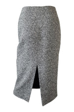 Load image into Gallery viewer, EMANUEL UNGARO Black And White Tweed Pencil Skirt (IT 34)-Emanuel Ungaro-The Freperie
