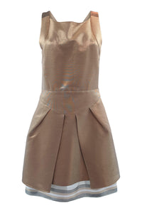 EMPORIO ARMANI Cotton Blend Silk Lined Strapless Mini Dress (IT 40)-Emporio Armani-The Freperie