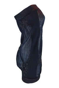 ERMANNO SCERVINO Black Sheer Cotton Blend Tube Dress (32 / 46)-Ermanno Scervino-The Freperie