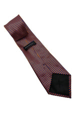 Load image into Gallery viewer, ERMENEGILDO ZEGNA Blue Orange Checked Silk Tie (61&quot;)-Ermenegildo Zegna-The Freperie
