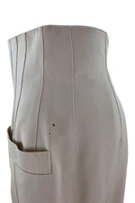 Load image into Gallery viewer, ESCADA Vintage 1980s Cream Pure New Wool Knee Length Pencil Skirt (36)-The Freperie
