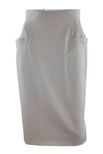 Load image into Gallery viewer, ESCADA Vintage 1980s Cream Pure New Wool Knee Length Pencil Skirt (36)-The Freperie
