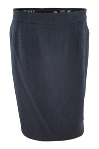 ESCADA Grey Wool Knee Length Pencil Skirt (40)-Escada-The Freperie