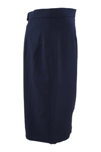 ESCADA Vintage Blue 100% Wool Pencil Skirt (38)-Escada-The Freperie