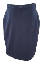 Load image into Gallery viewer, ESCADA Vintage Blue 100% Wool Pencil Skirt (38)-Escada-The Freperie
