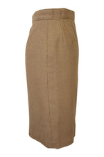 Load image into Gallery viewer, ET VOUS Brown Wool Vintage Mini Skirt (UK 6)-Et Vous-The Freperie
