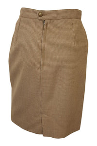 ET VOUS Brown Wool Vintage Mini Skirt (UK 6)-Et Vous-The Freperie