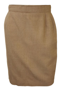 ET VOUS Brown Wool Vintage Mini Skirt (UK 6)-Et Vous-The Freperie