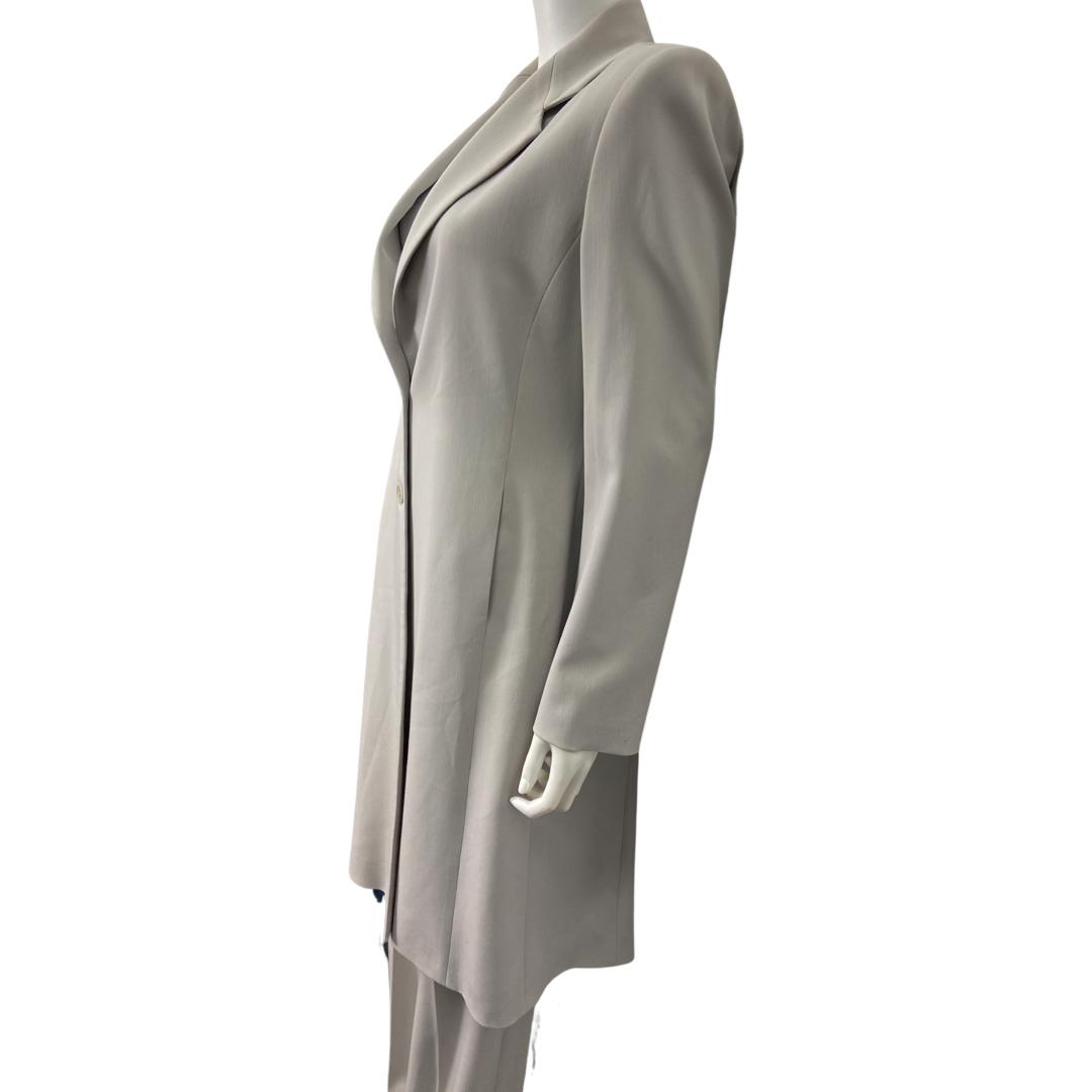 Emporio Armani Stone/Grey Wool Trouser Suit UK 12 | US 8 | IT 44-The Freperie