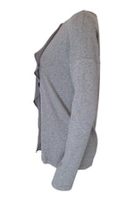 Load image into Gallery viewer, FABIANA FILIPPI Grey Linen Cotton Blend Long Sleeve Top (L)-MNG-The Freperie
