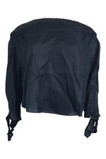 Load image into Gallery viewer, FAITHFULL THE BRAND Black Linen Cartegena Top (S | UK 8 | AU 8)-The Freperie
