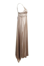 Load image into Gallery viewer, FAME AND PARTNERS Champagne Strappy Maxi Dress (US 10 | AU 14)-Fame and Partners-The Freperie
