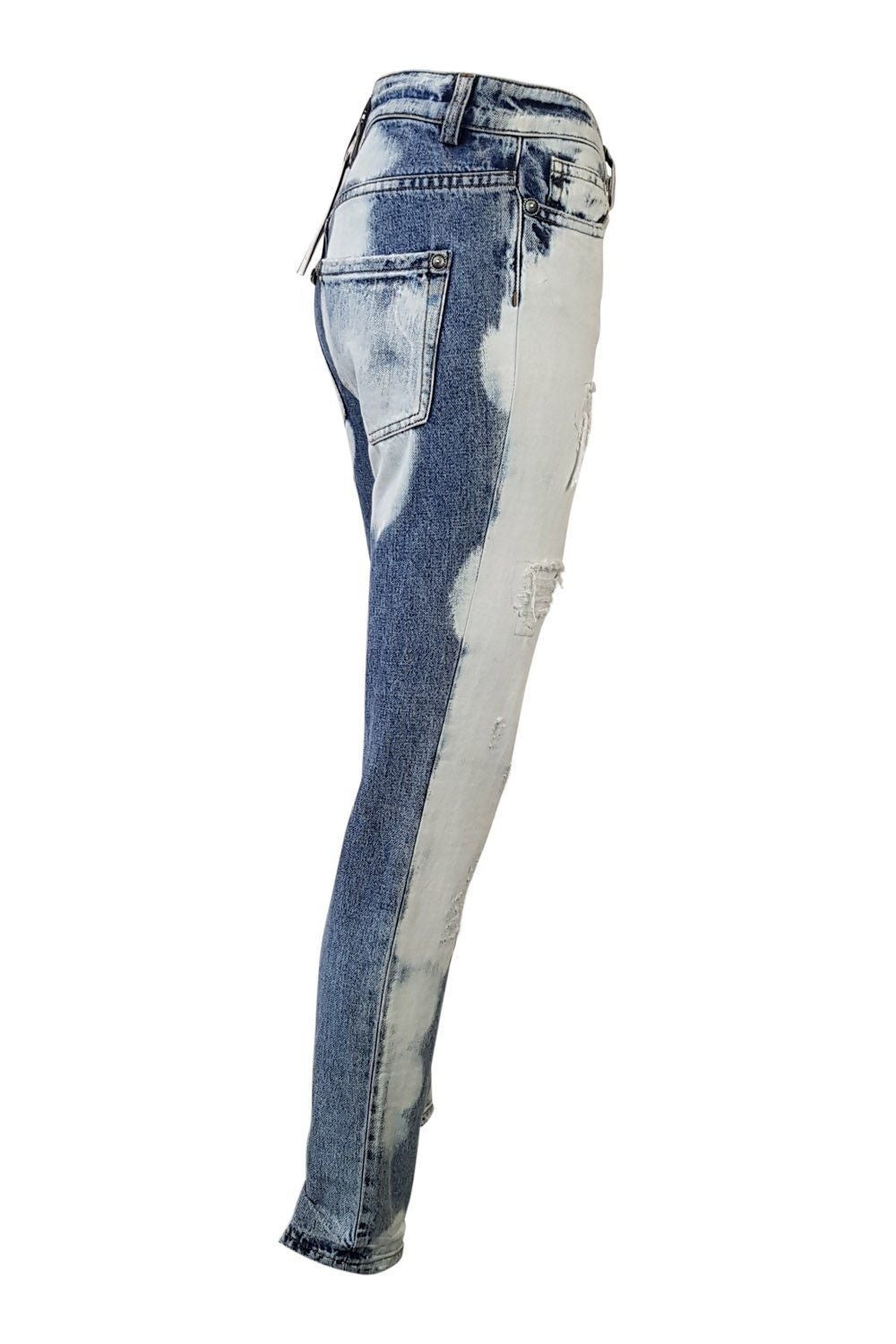 FAUSTO PUGLISI Distressed Bleached Skinny Jeans (IT 38)-Fausto Puglisi-The Freperie