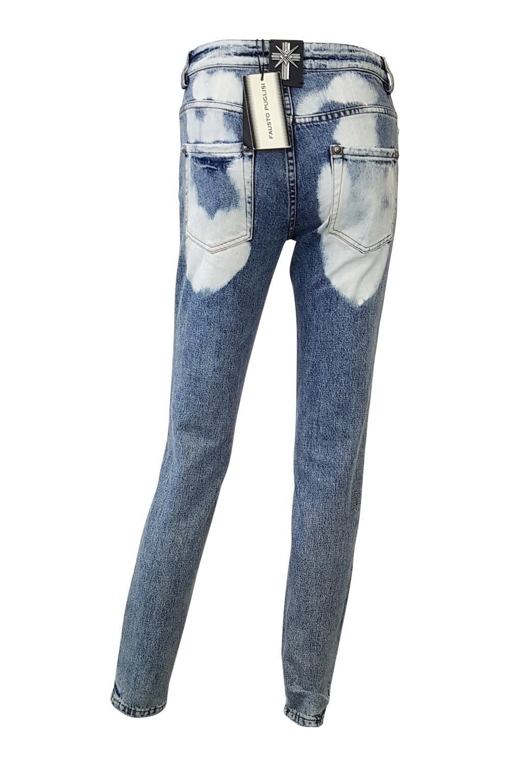 FAUSTO PUGLISI Distressed Bleached Skinny Jeans (IT 38)-Fausto Puglisi-The Freperie