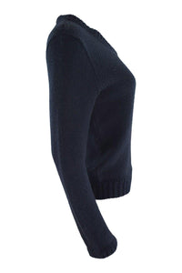 FENDI Black Wool Blend Medium Knit Fendi Encrusted Jumper (S)-Fendi-The Freperie