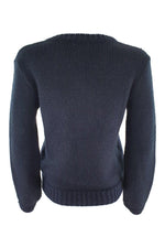 Load image into Gallery viewer, FENDI Black Wool Blend Medium Knit Fendi Encrusted Jumper (S)-Fendi-The Freperie
