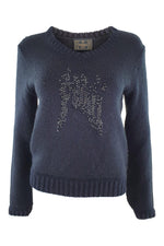 Load image into Gallery viewer, FENDI Black Wool Blend Medium Knit Fendi Encrusted Jumper (S)-Fendi-The Freperie
