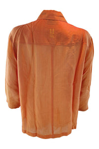 FENDI Vintage Orange Button Front Shirt (IT 44)-Fendi-The Freperie
