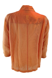 FENDI Vintage Orange Button Front Shirt (IT 44)-Fendi-The Freperie