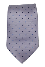 Load image into Gallery viewer, F&amp;F Silk Tie Lilac with Polka Dot Repeat (60.5&quot;)-F&amp;F-The Freperie
