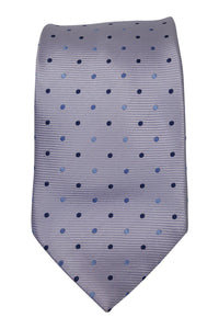 F&F Silk Tie Lilac with Polka Dot Repeat (60.5")-F&F-The Freperie