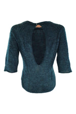Load image into Gallery viewer, FILIPPA-K Green Round Neck Keyhole Back Mohair Pullover (XS)-Filippa K-The Freperie
