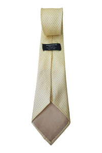 FOLKSPEARE 100% Silk Yellow Dotted Tie (61")-Folkspeare-The Freperie