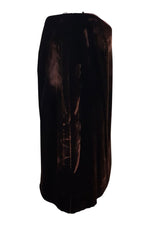 Load image into Gallery viewer, FRANK TIGNINO Brown Suede Skirt (UK 10)-Frank Tignino-The Freperie
