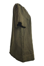 Load image into Gallery viewer, FREE PEOPLE 100% Cotton Green Denim Lace Front Mini Dress (S)-Free People-The Freperie
